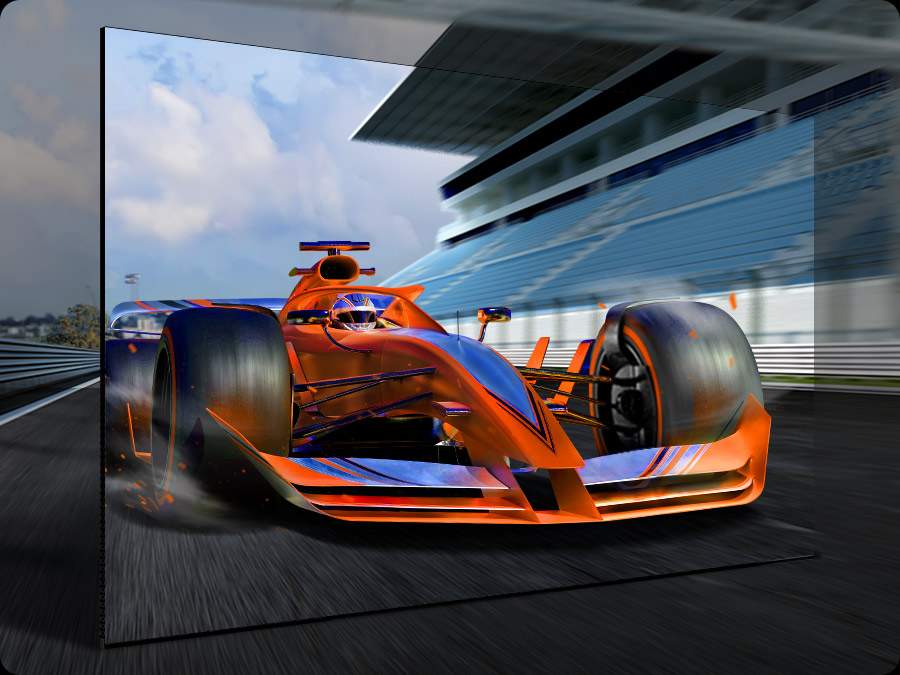 Благодаря технологии TV motion xcelerator гонщик на мотобайках выглядит четко и заметно на экране телевизора.