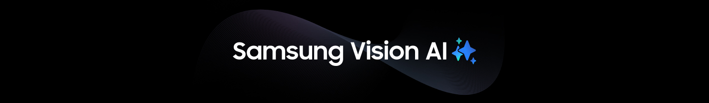 Слова Samsung Vision AI з логотипом Samsung AI.