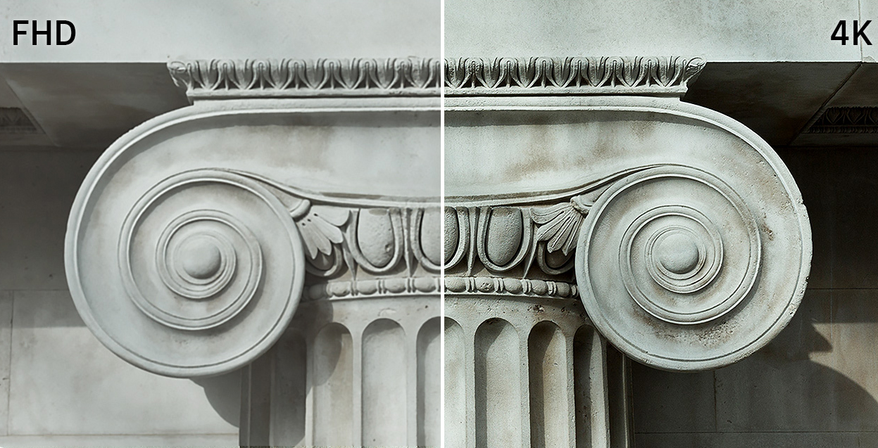 Изображение архитектурного сооружения в разрешении FHD. Изображение достаточно четкое, но мелкие детали не видны.