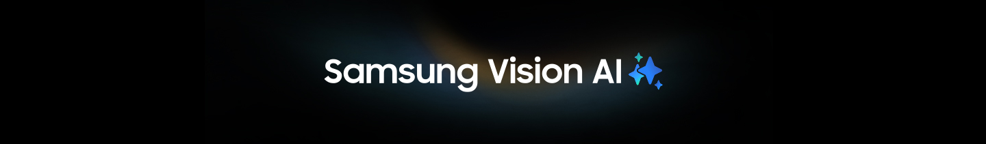 Слова Samsung Vision AI з логотипом Samsung AI.