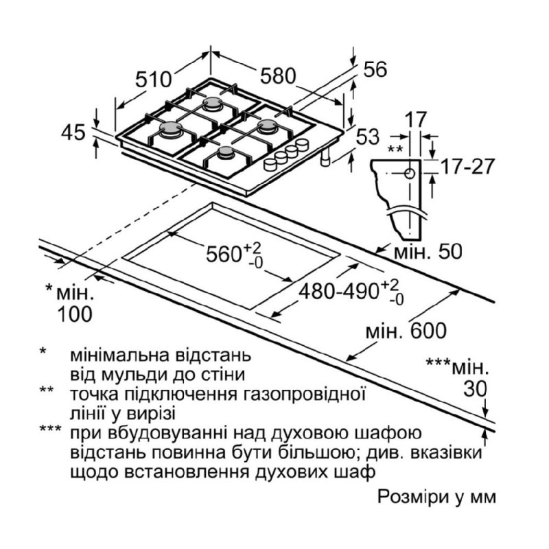 Размер газовых варочных поверхностей. Размер газовой плиты на 4 стандарт конфорки стандарт. Варочная поверхность газовая габариты. Газовая панель габариты. Размер шкафа под варочную поверхность.