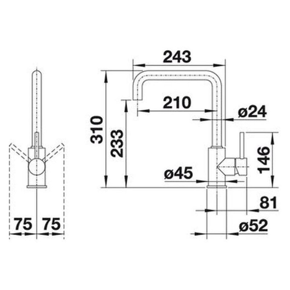 Кухонный смеситель Blanco MILI хром 519413