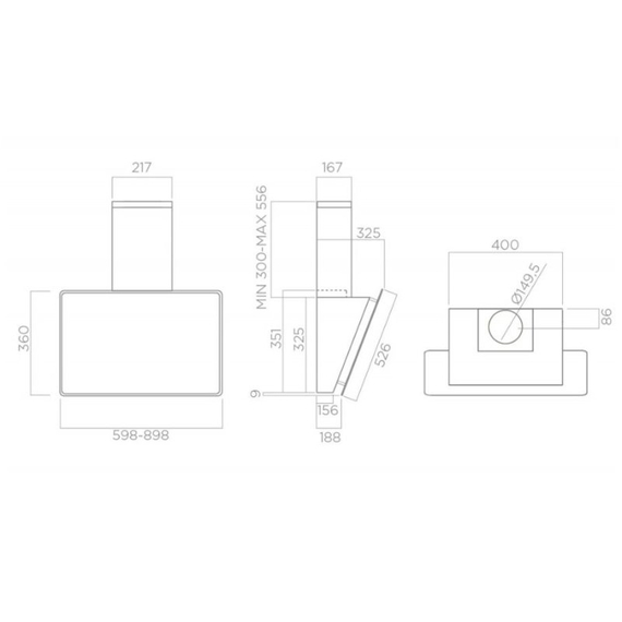 Вытяжка кухонная Elica SHIRE WH/A/60