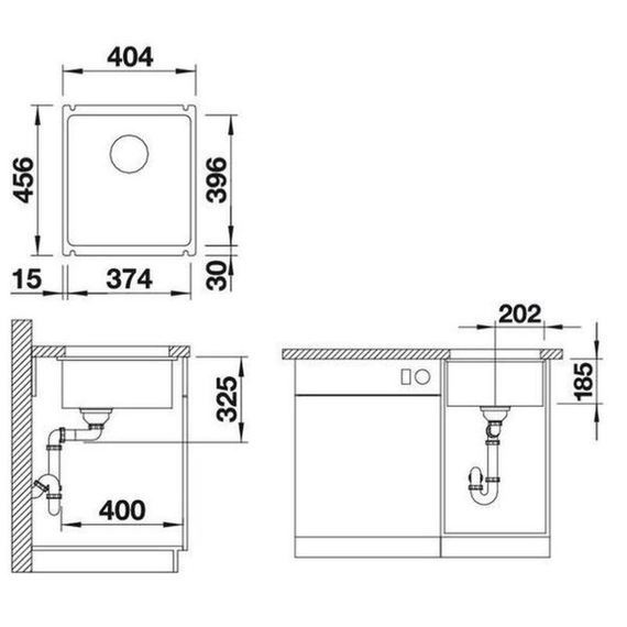 Кухонная мойка Blanco SUBLINE 375-U керамика белый 516035