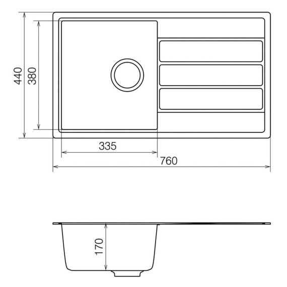 Кухонная мойка Vankor Easy EMP 02.76 Chocolate