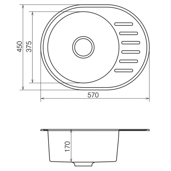 Кухонная мойка Vankor Lira LMO 02.57 Gray stone