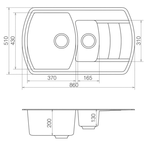 Кухонная мойка Vankor Norton NMP 04.86 Gray stone
