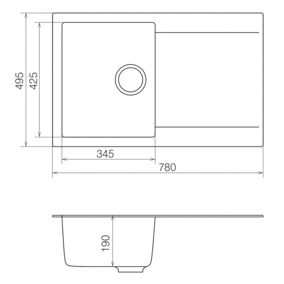 Кухонная мойка Vankor Orman OMP 02.78 Gray stone