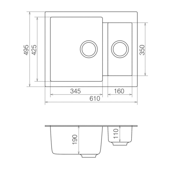 Кухонная мойка Vankor Orman OMP 03.61 Gray stone