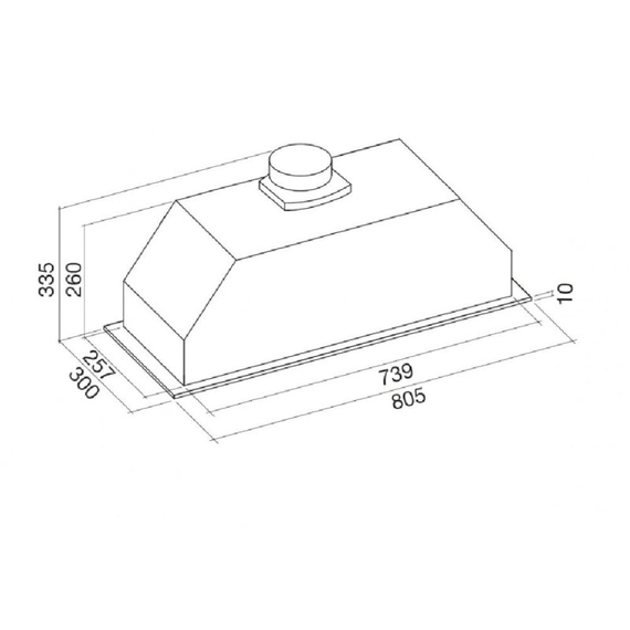 Вытяжка кухонная Falmec Built-in Max 70 Inox 600