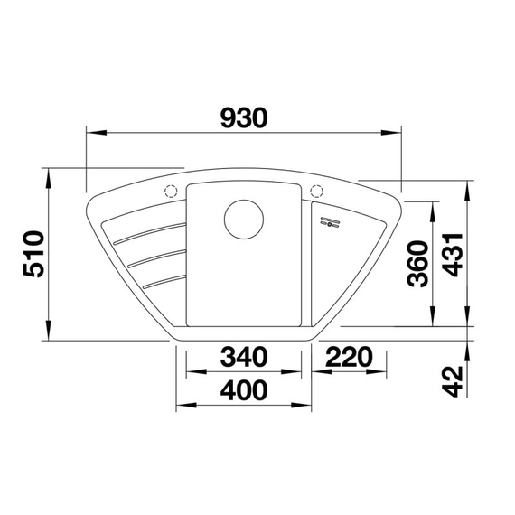 Кухонная мойка Blanco ZIA 9 E черний 526031
