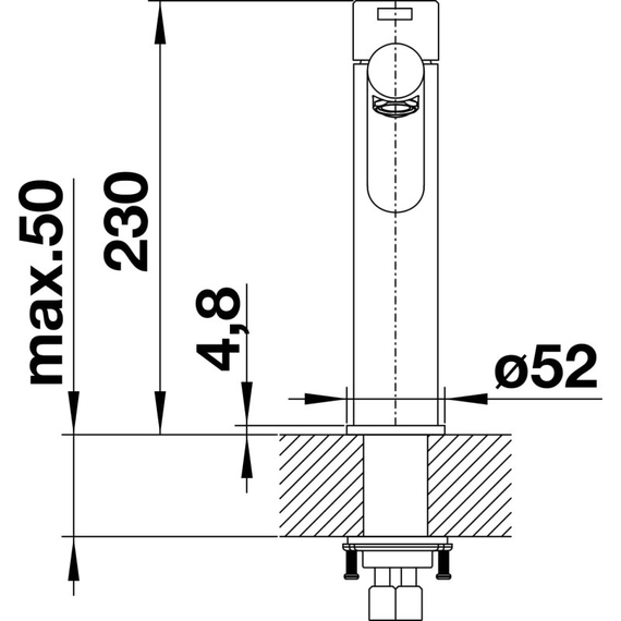 Кухонный смеситель Blanco AMBIS нержавеющая сталь 523118