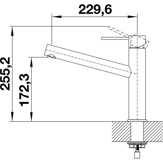 Кухонный смеситель Blanco AMBIS нержавеющая сталь 523118