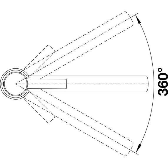 Кухонный смеситель Blanco AMBIS нержавеющая сталь 523118