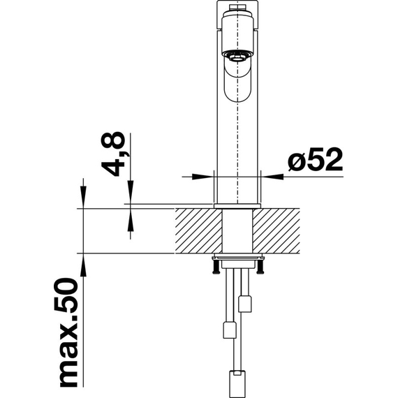 Кухонный смеситель Blanco AMBIS-S нержавеющая сталь 523119