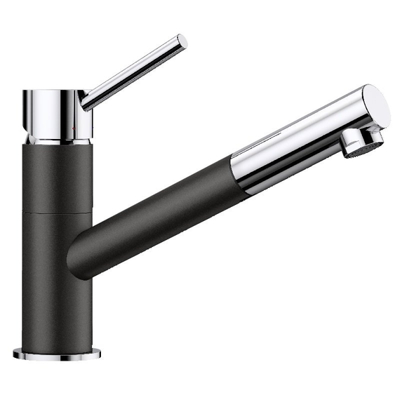 Кухонный смеситель Blanco KANO-S хром/чёрний 526174
