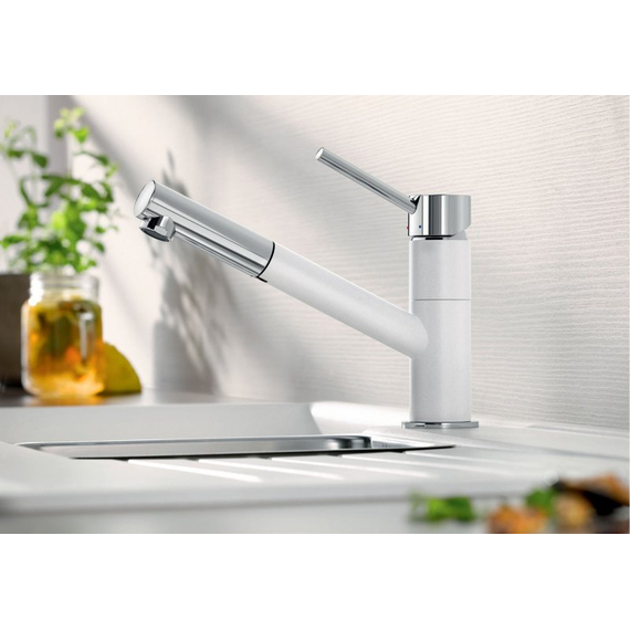 Кухонный смеситель Blanco KANO-S хром/чёрний 526174