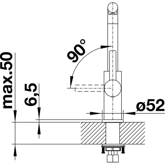 Кухонный смеситель Blanco LANORA нерж. сталь 523122