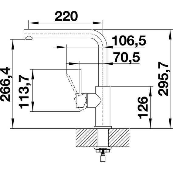 Кухонный смеситель Blanco LANORA нерж. сталь 523122