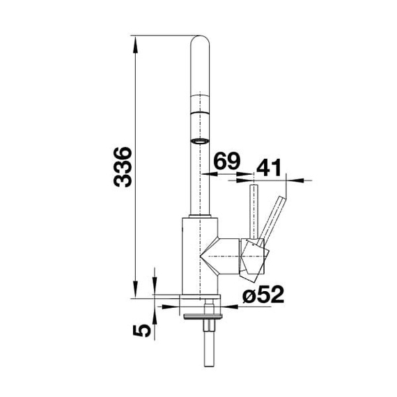 Кухонный смеситель Blanco MIDA-S хром 521454