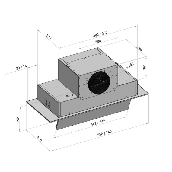 Вытяжка кухонная Best CHEF Glass box 1100 black 74