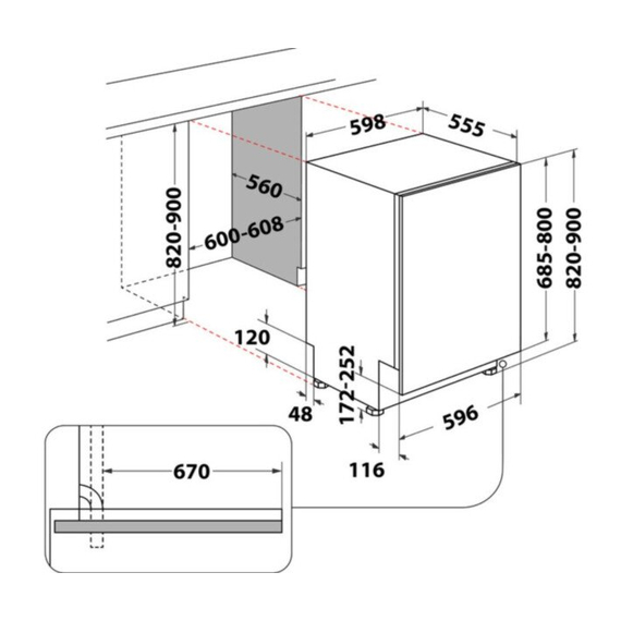 Посудомоечная машина Whirlpool WIC3C34PFES