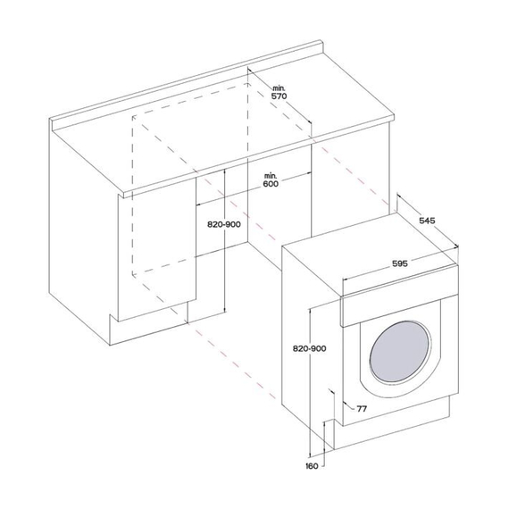 Вбудована пральна машина Whirlpool WMWG 71484 E