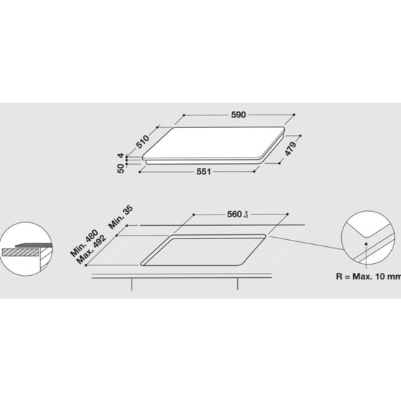 Варочная поверхность электрическая Whirlpool WLS5360BFW
