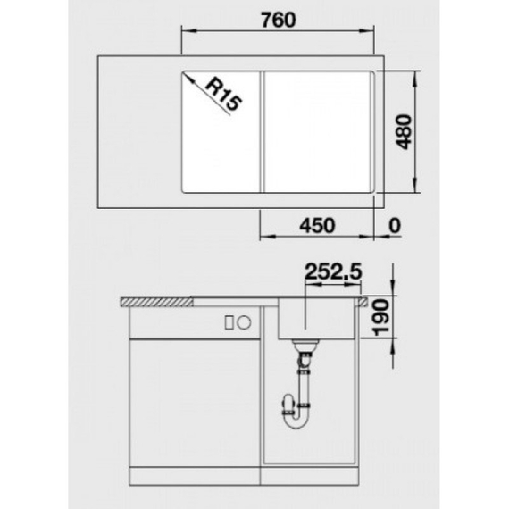 Кухонная мойка Blanco LEGRA 45 S белый 522203