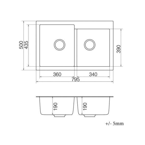 Кухонная мойка Vankor Orman OMP 05.80 Terra