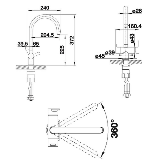 Кухонный смеситель Blanco TRIMA хром 520840