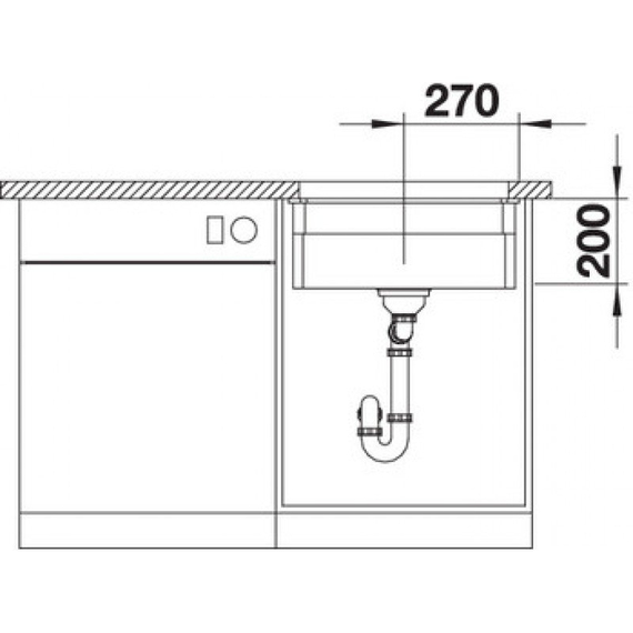 Кухонная мойка Blanco ETAGON 500-U керамика PuraPlus базальт 525154