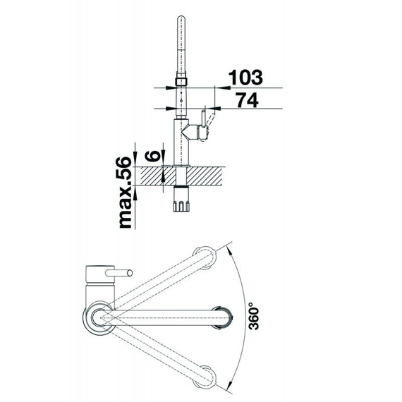 Кухонный смеситель Blanco CATRIS-S Flexo PVD steel 525792