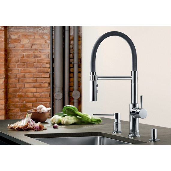 Кухонный смеситель Blanco CATRIS-S Flexo PVD steel 525792