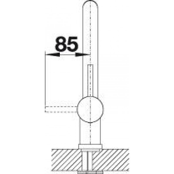 Кухонный смеситель Blanco LINUS чёрний матовий 525806
