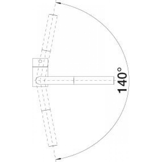 Кухонный смеситель Blanco LINUS-S чёрний матовий 525807