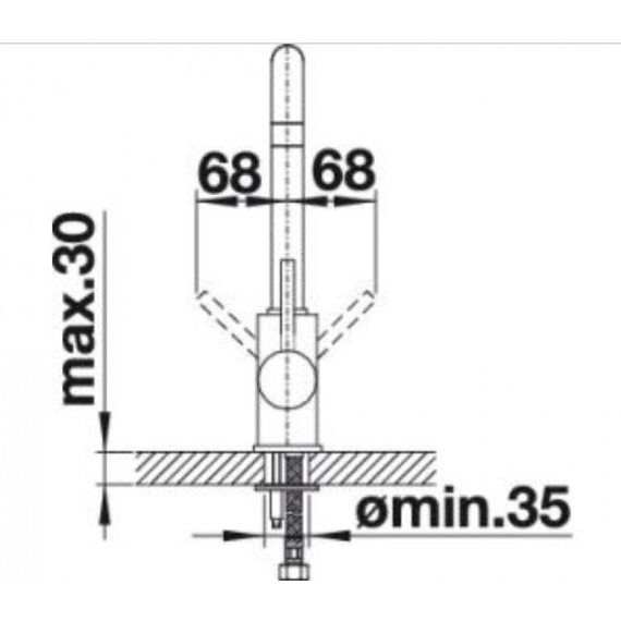 Кухонный смеситель Blanco MILI чёрний 526159