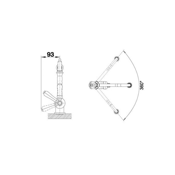 Кухонный смеситель Blanco TRADON satin gold 526688