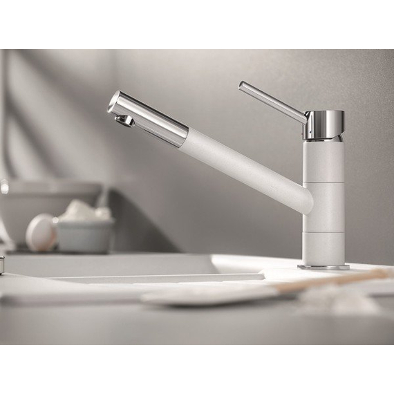 Кухонный смеситель Blanco KANO хром/вулканический серый 526950