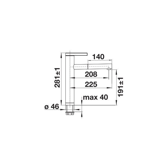 Кухонный смеситель Blanco LINEE-S хром 517591