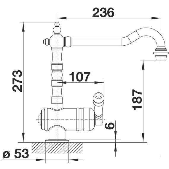 Кухонный смеситель Blanco TRADON хром 515990