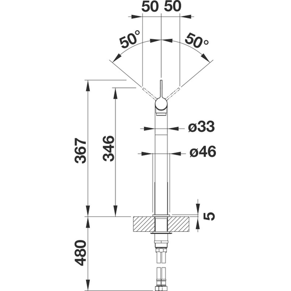 Кухонный смеситель Blanco VONDA "нержавеющая сталь" 518435