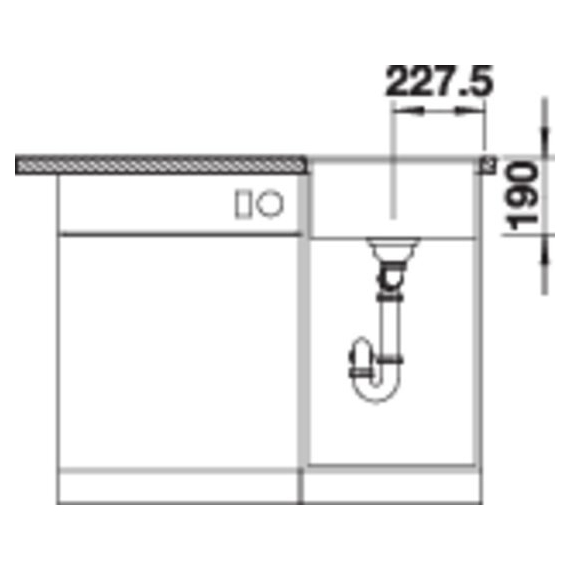 Кухонная мойка Blanco DALAGO 45-F вулканический серый 527243