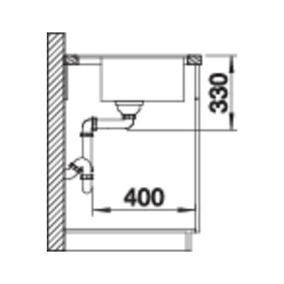 Кухонная мойка Blanco DALAGO 45-F чёрний 525870