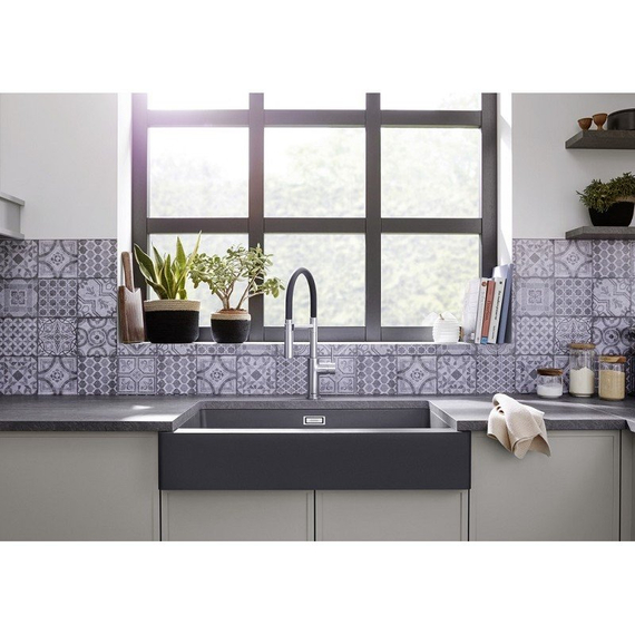Кухонная мойка Blanco VINTERA XL 9-UF тёмная скала 526102