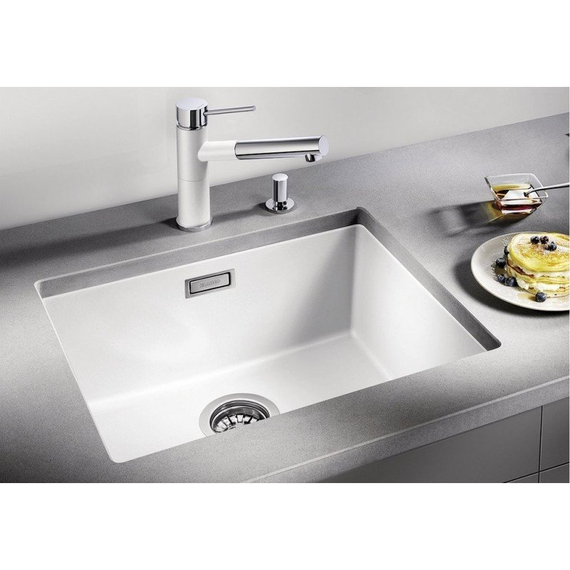 Кухонная мойка Blanco SUBLINE 500-U керамика PuraPlus глянсовый белый 523733