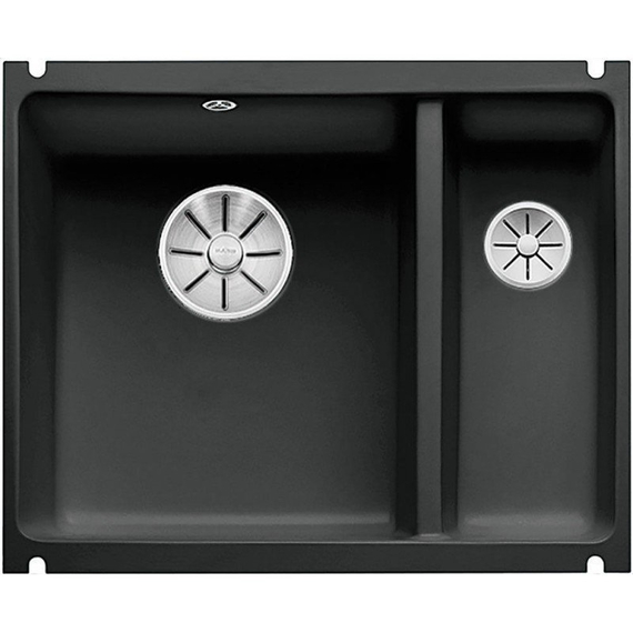 Кухонная мойка Blanco SUBLINE 350/150-U керамика PuraPlus чёрний 523747