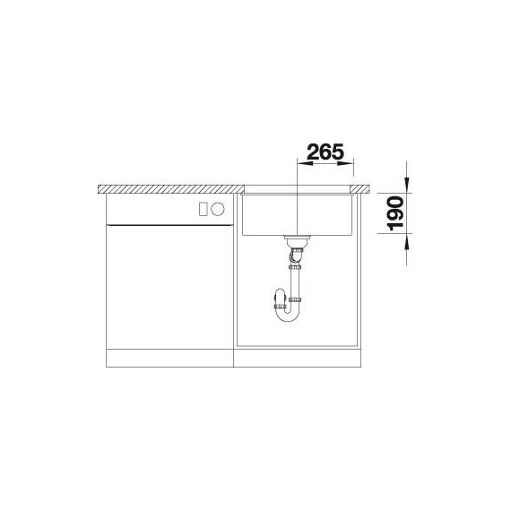Кухонная мойка Blanco SUBLINE 500-U нежно белый 527170