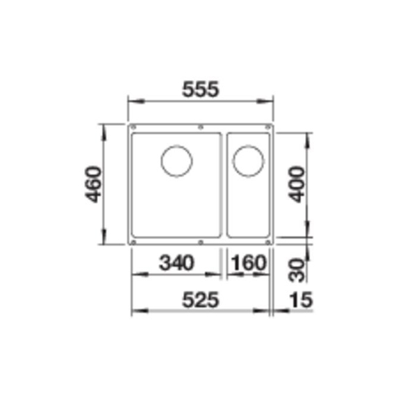 Кухонная мойка Blanco ROTAN 340/160-U нежно белый 527144