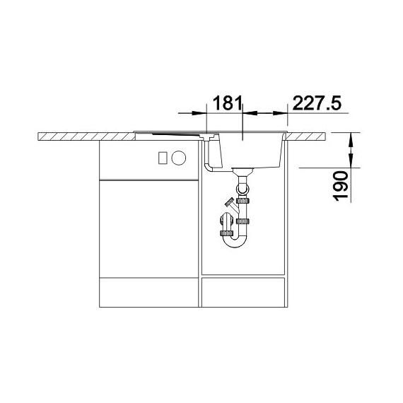 Кухонная мойка Blanco ZIA 45 S вулканический серый 527383